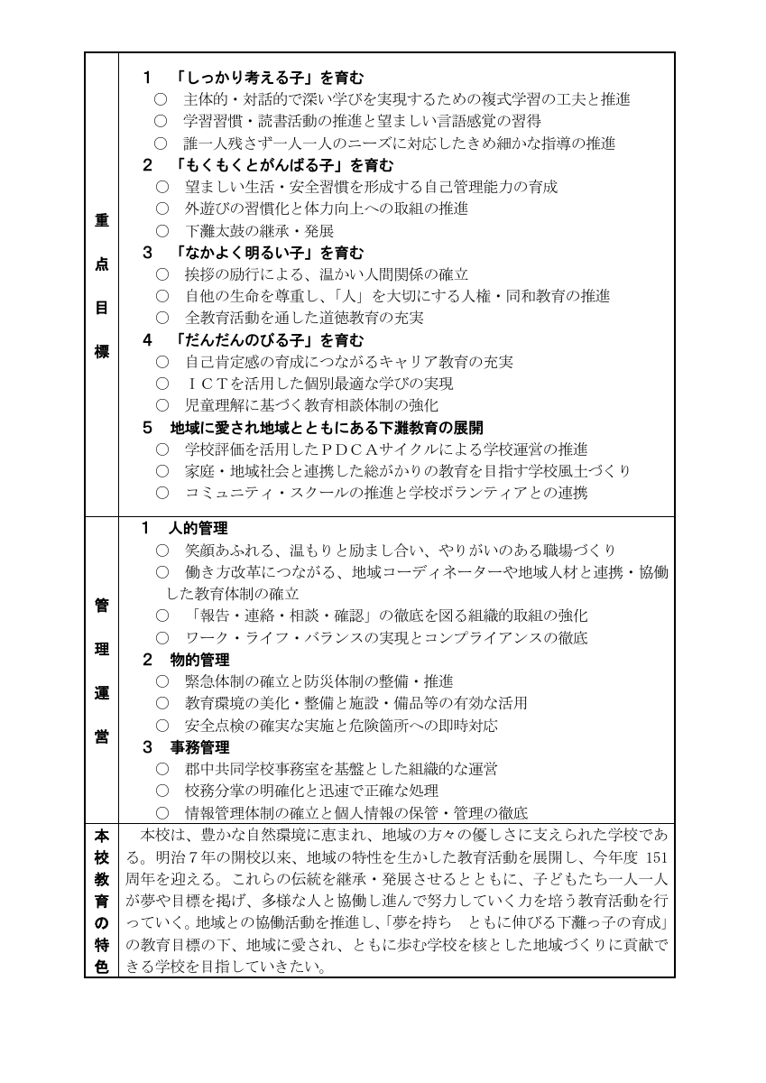 R07_教育計画【下灘小】.pdfの2ページ目のサムネイル